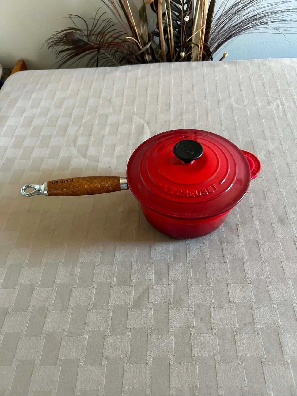 Le Creuset Casserole with Wooden Handle 18 Cherry